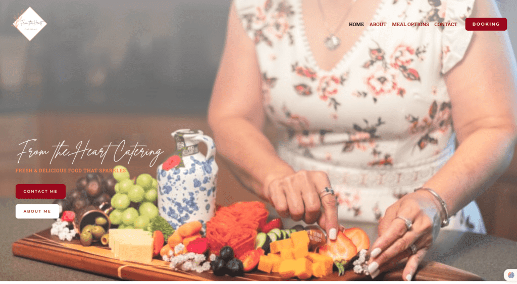 A woman, with a heart full of passion for culinary art, is preparing food in a kitchen.