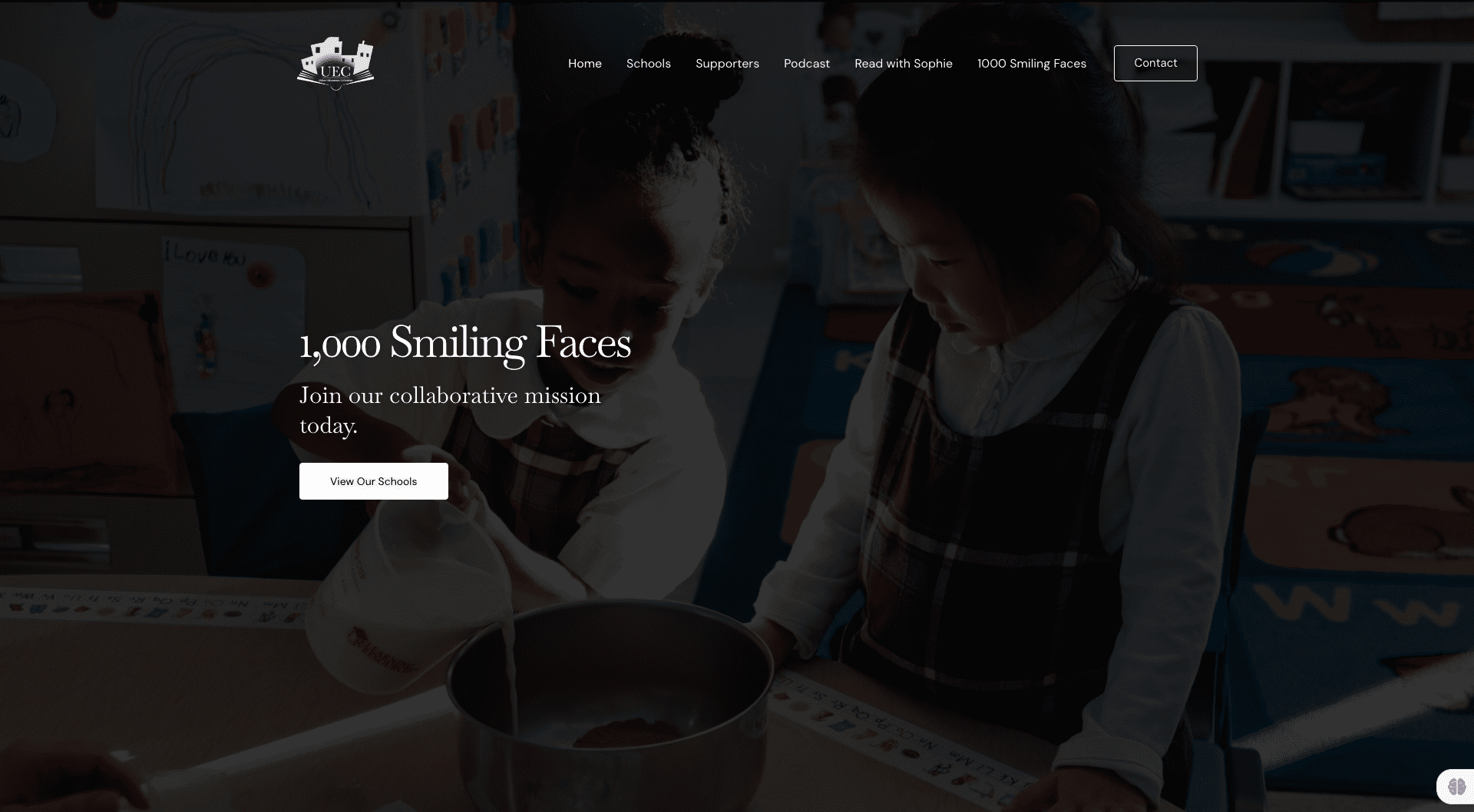 An urban website design for a children's school, created by a collective of educators.